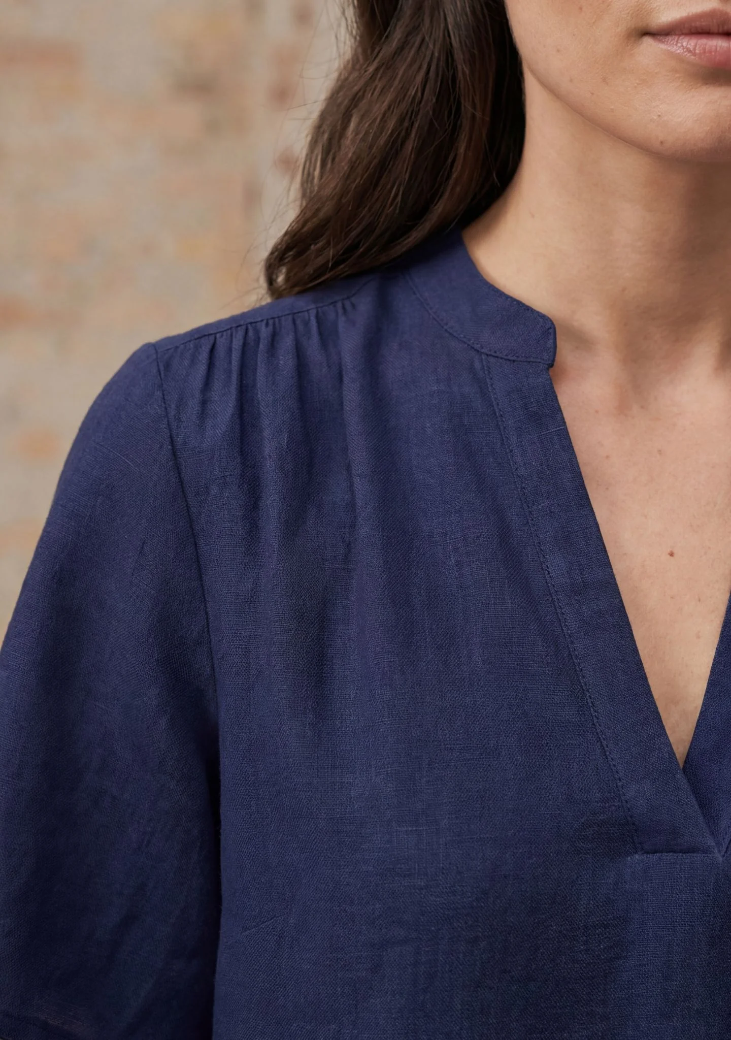 Pearl s/s Blouse - Navy - Image 3