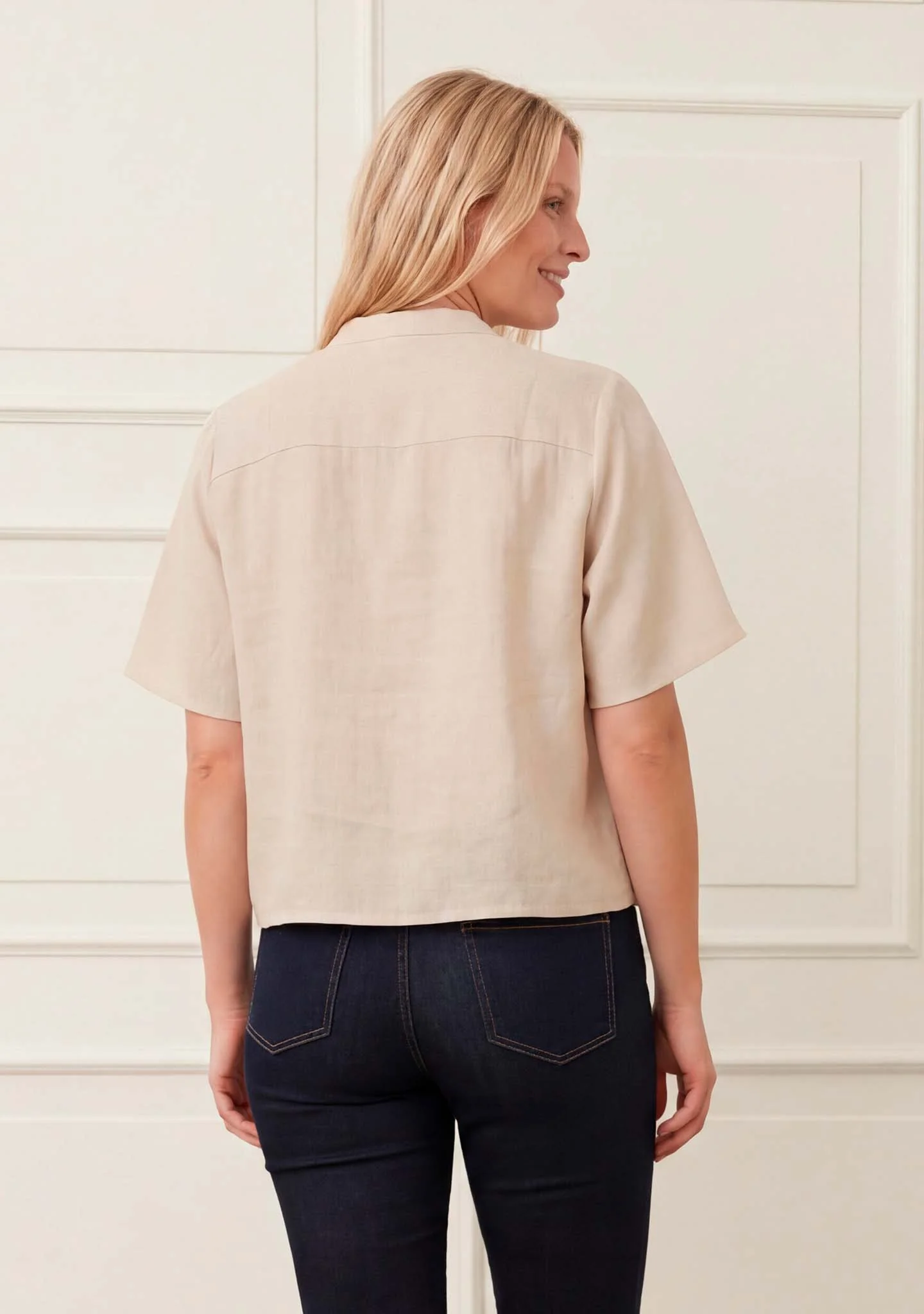 Pearl s/s Blouse - Sand - Image 2