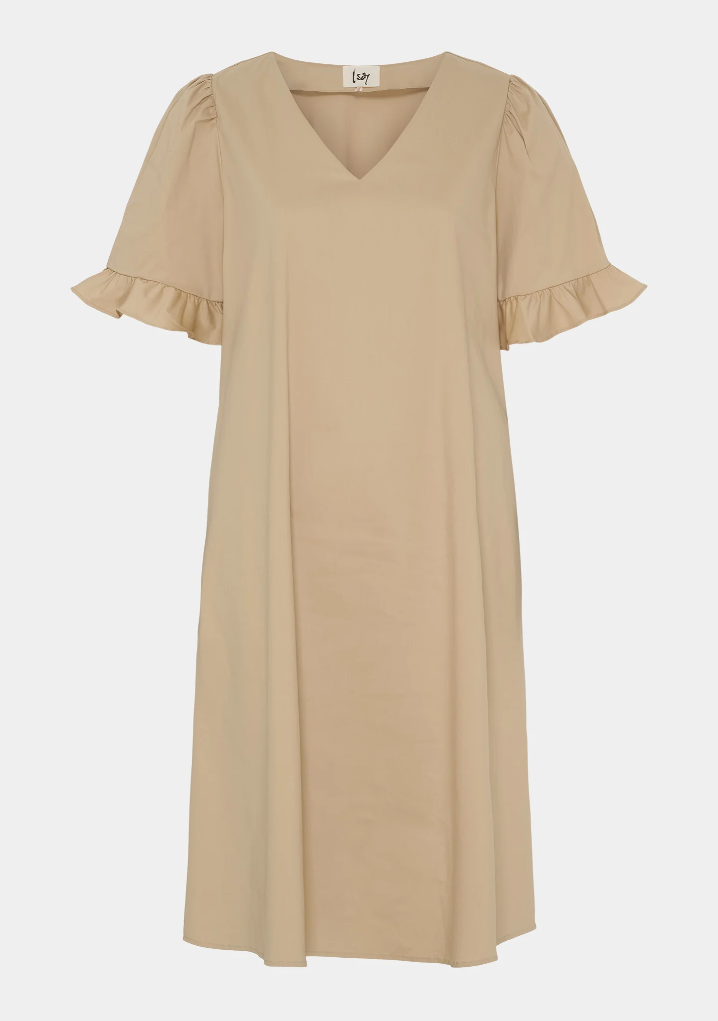 Sigga Flounce Dress - Camel - Image 4
