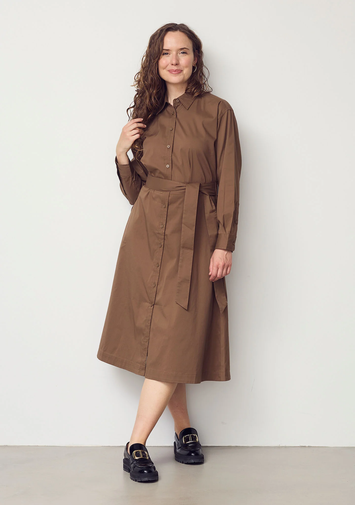 Sigga Shirt Dress - Cafe Latte