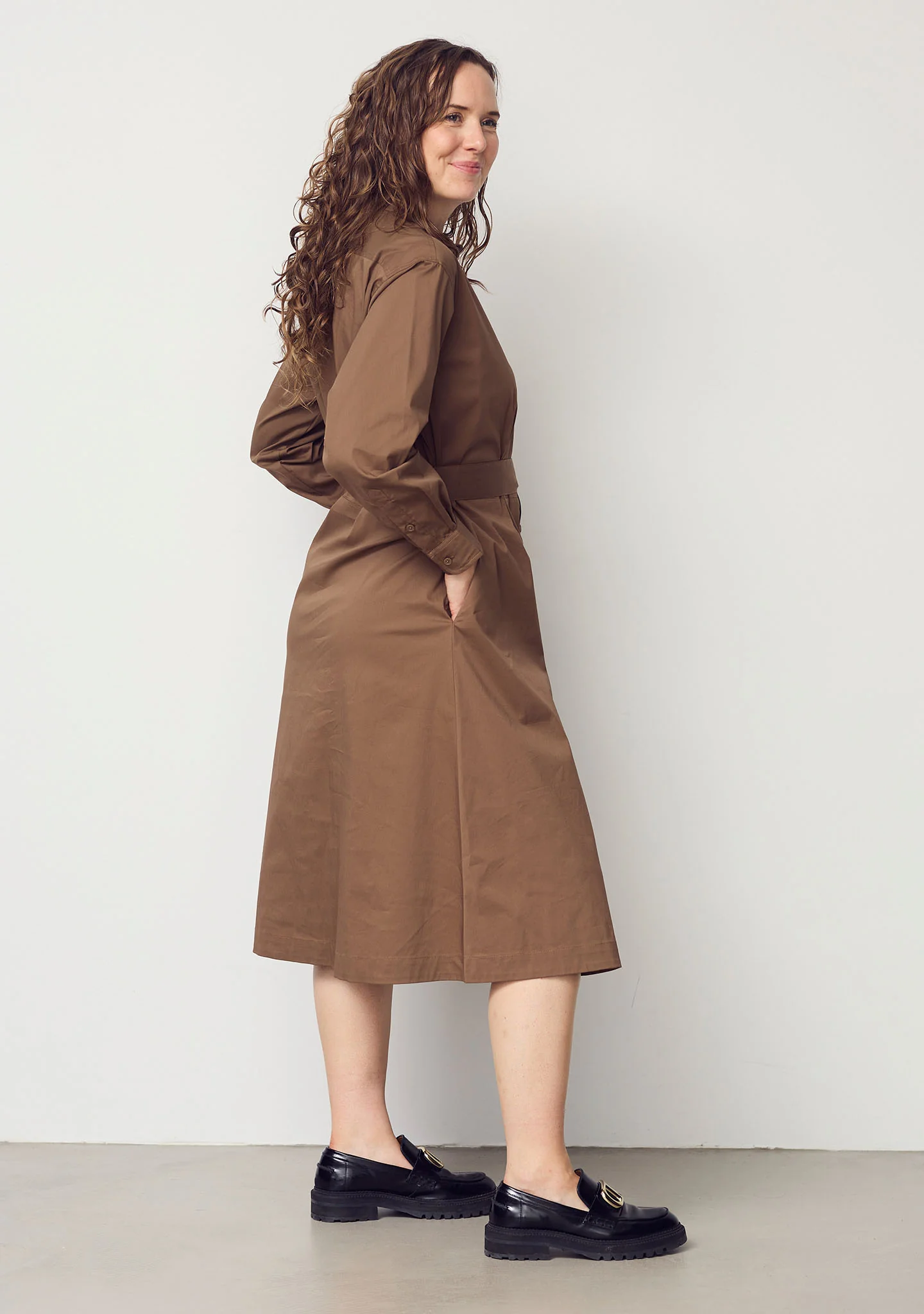 Sigga Shirt Dress - Cafe Latte - Image 2