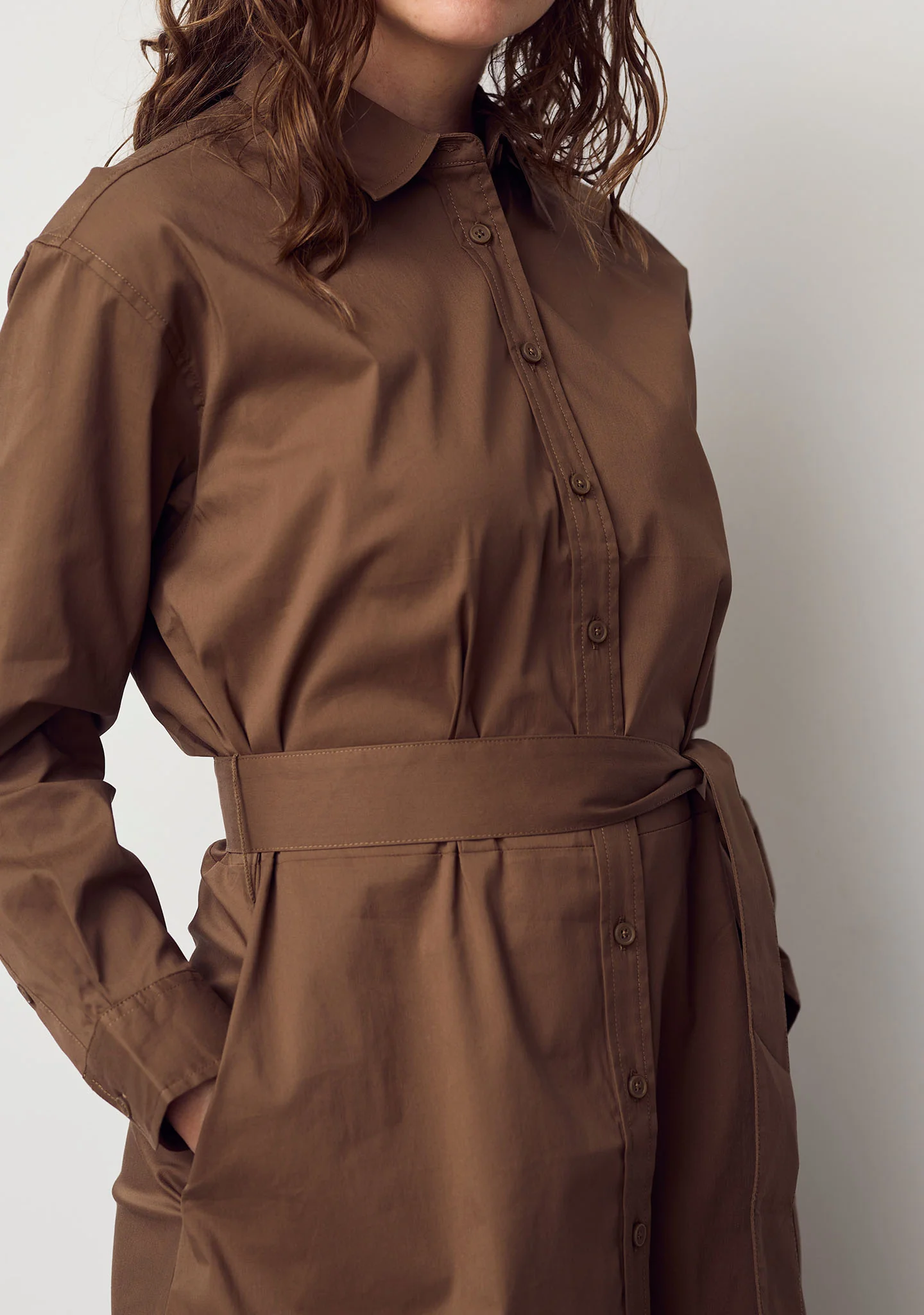 Sigga Shirt Dress - Cafe Latte - Image 3