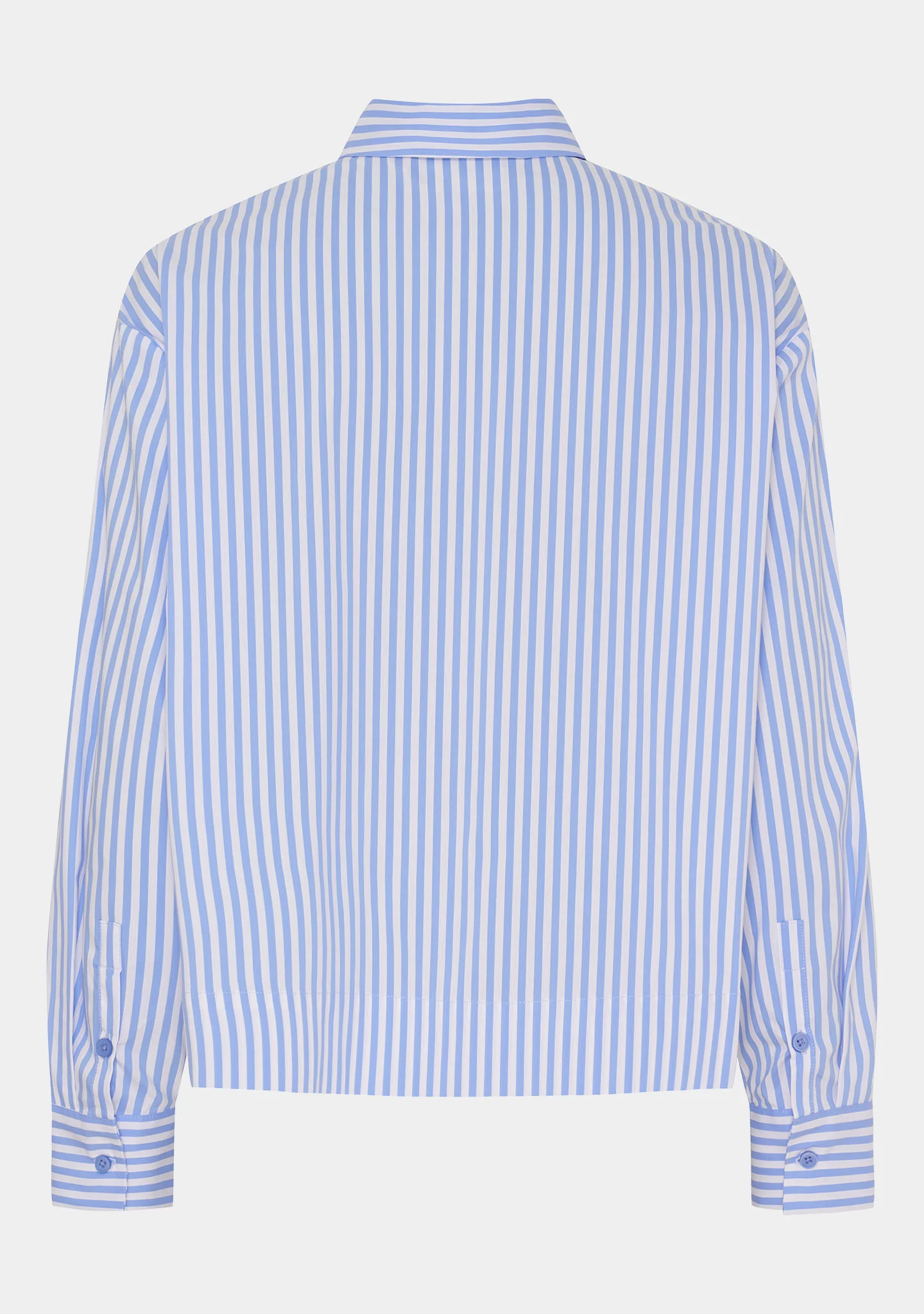 Sigga Shirt Jacket - Light Blue/White Stripe - Image 6