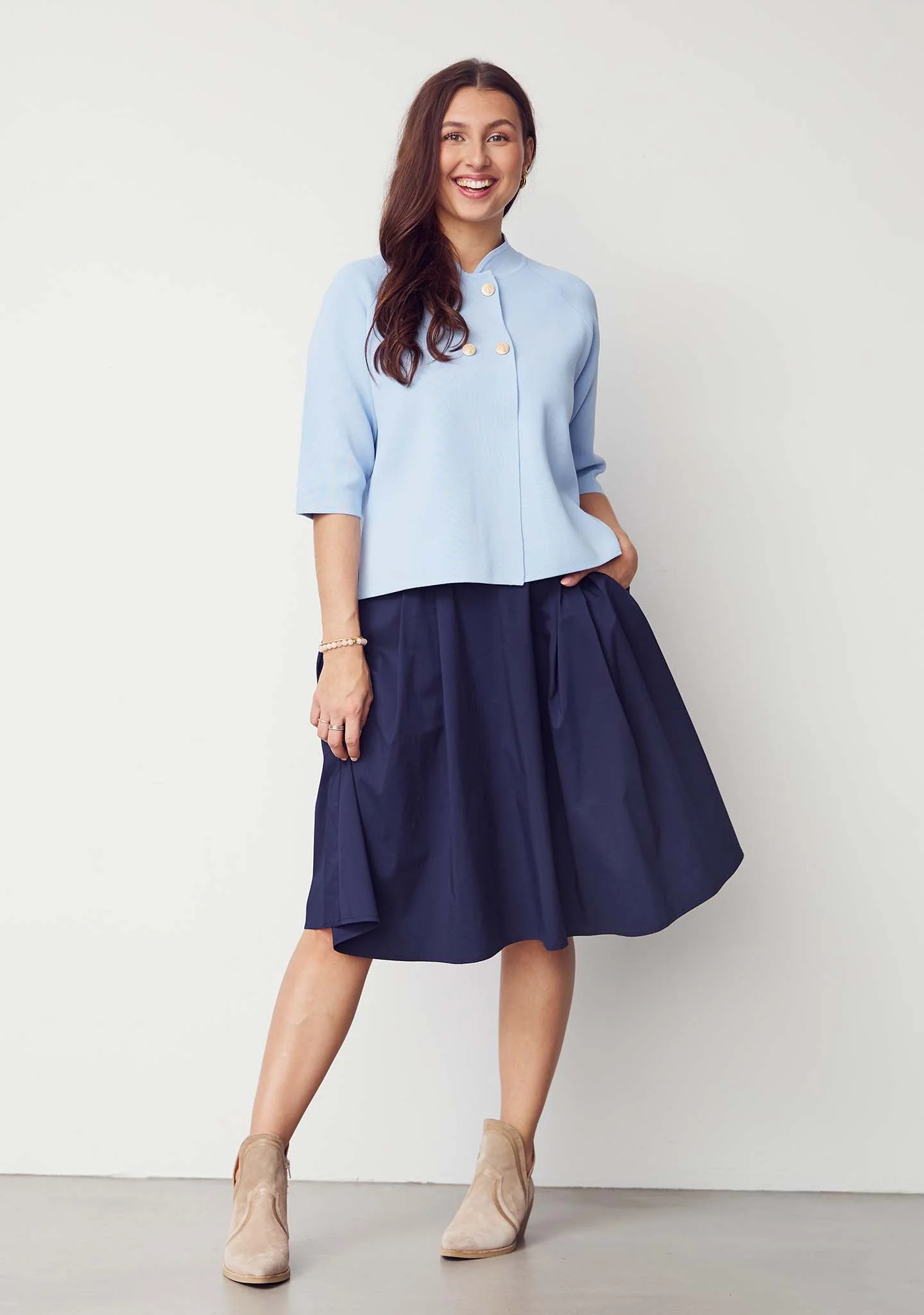 Sigga Skirt - Navy - Image 4