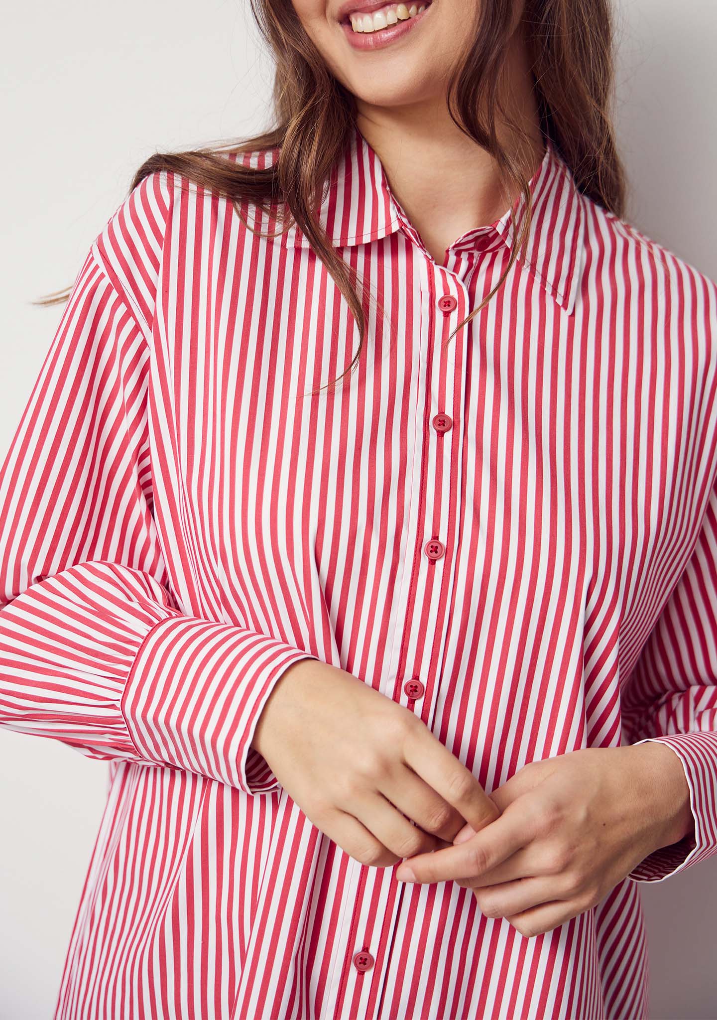 Sigga Striped Tunic - Fresh Red Stripes - Image 3