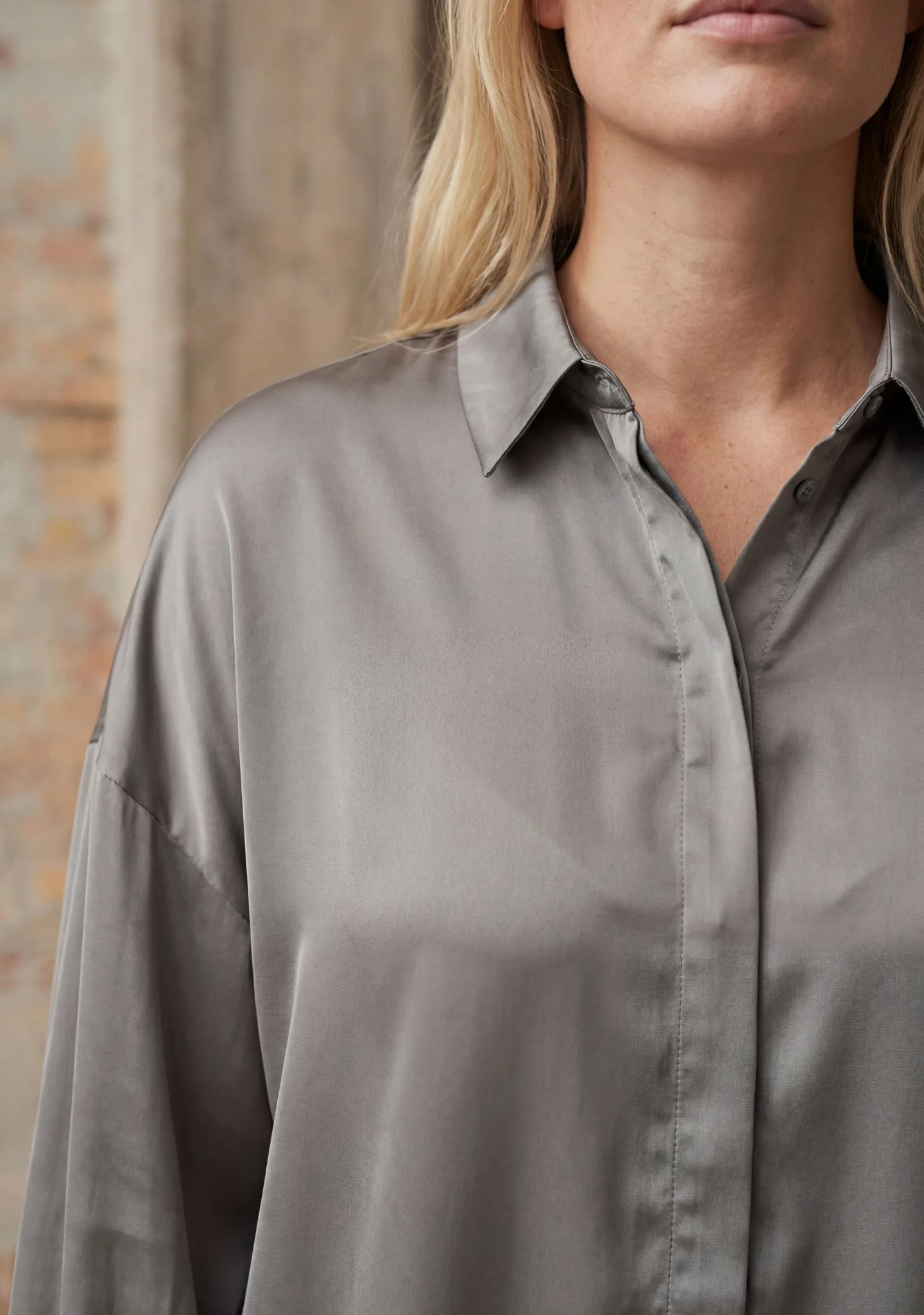Steff Flounce Shirt - Grey - Image 3
