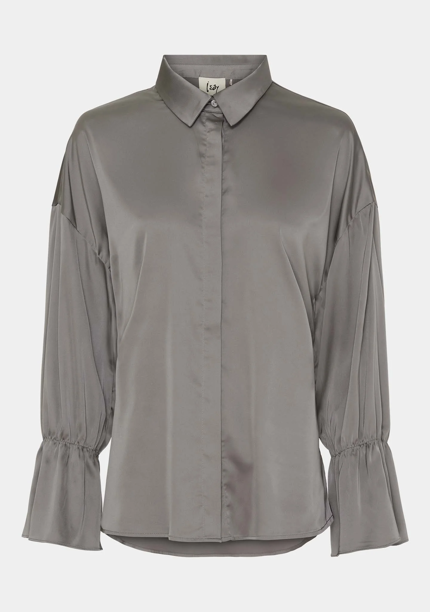 Steff Flounce Shirt - Grey - Image 4
