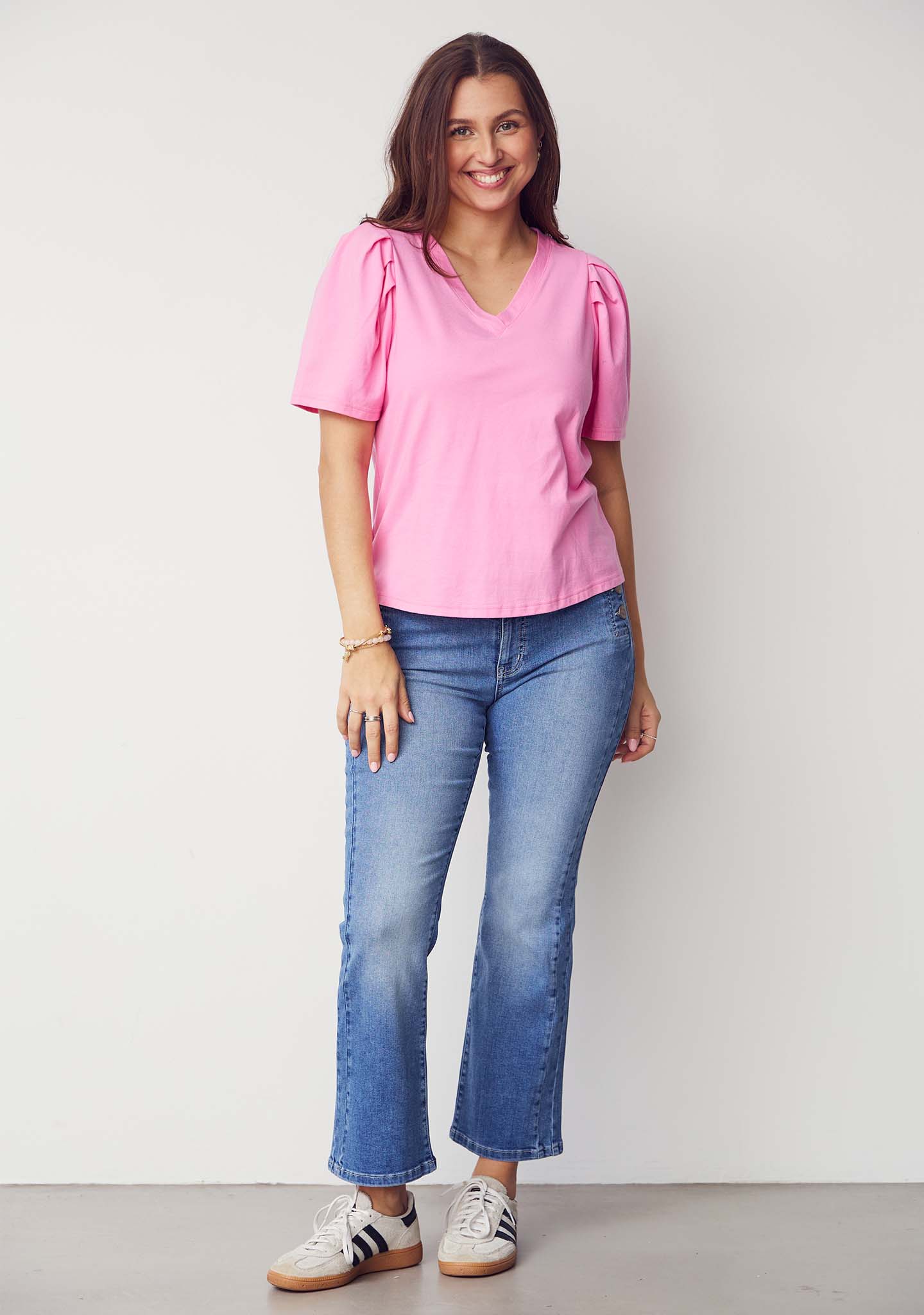 Tinni V-Neck T-Shirt - Hot pink - Image 3