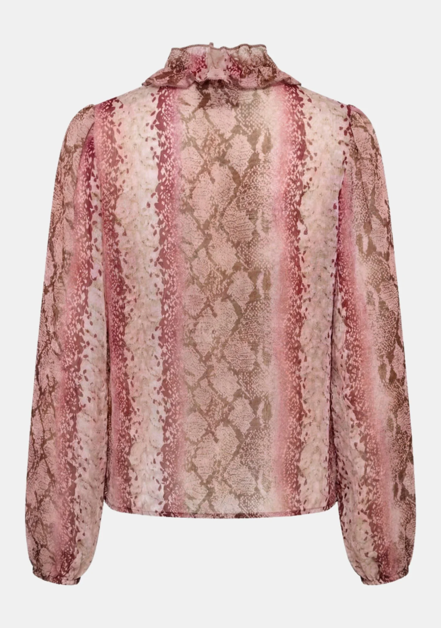 Vibse Ruffle Blouse - Rose Snake - Image 6
