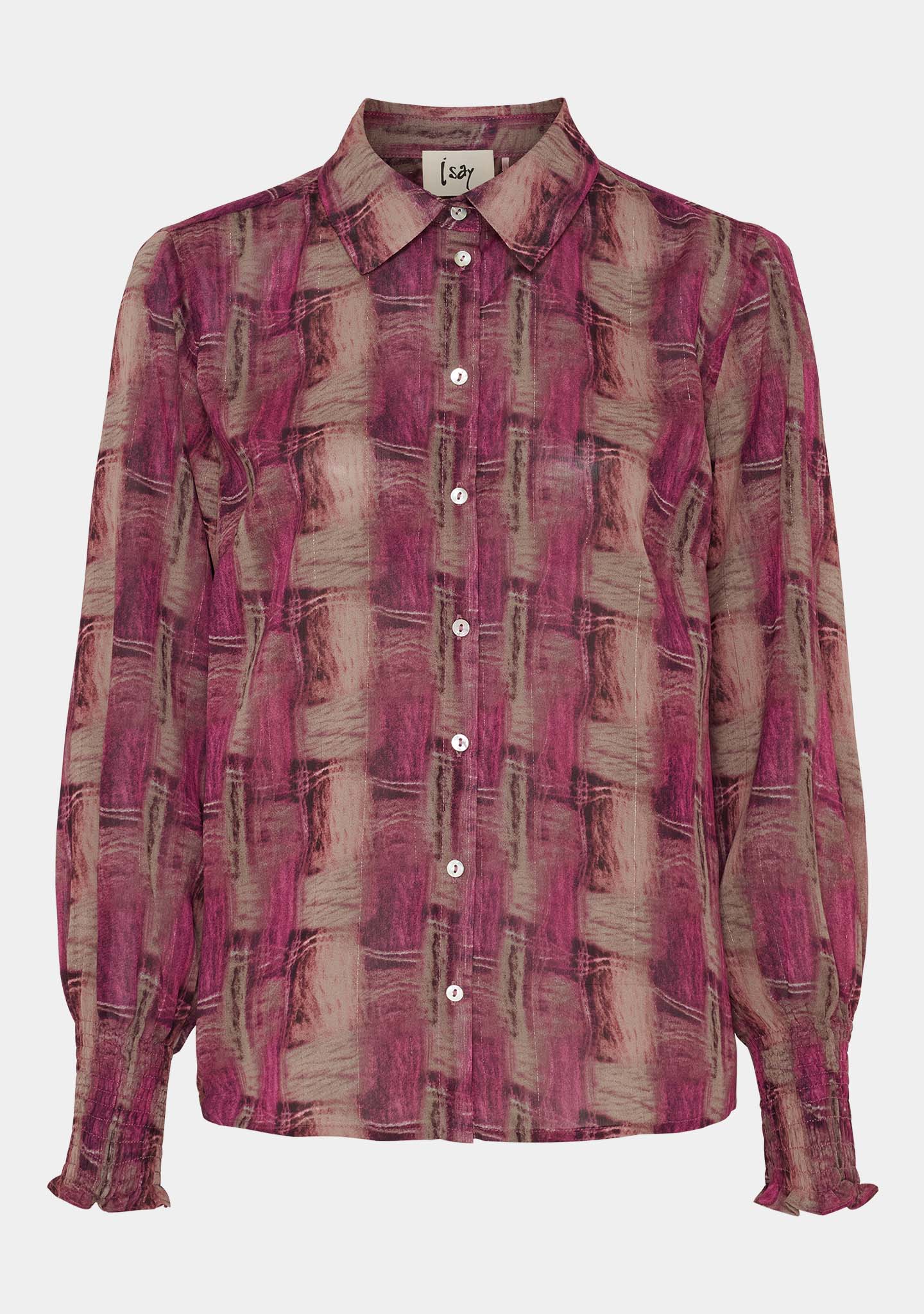 Vibse Shirt - Potato/Cerise Flow - Image 4