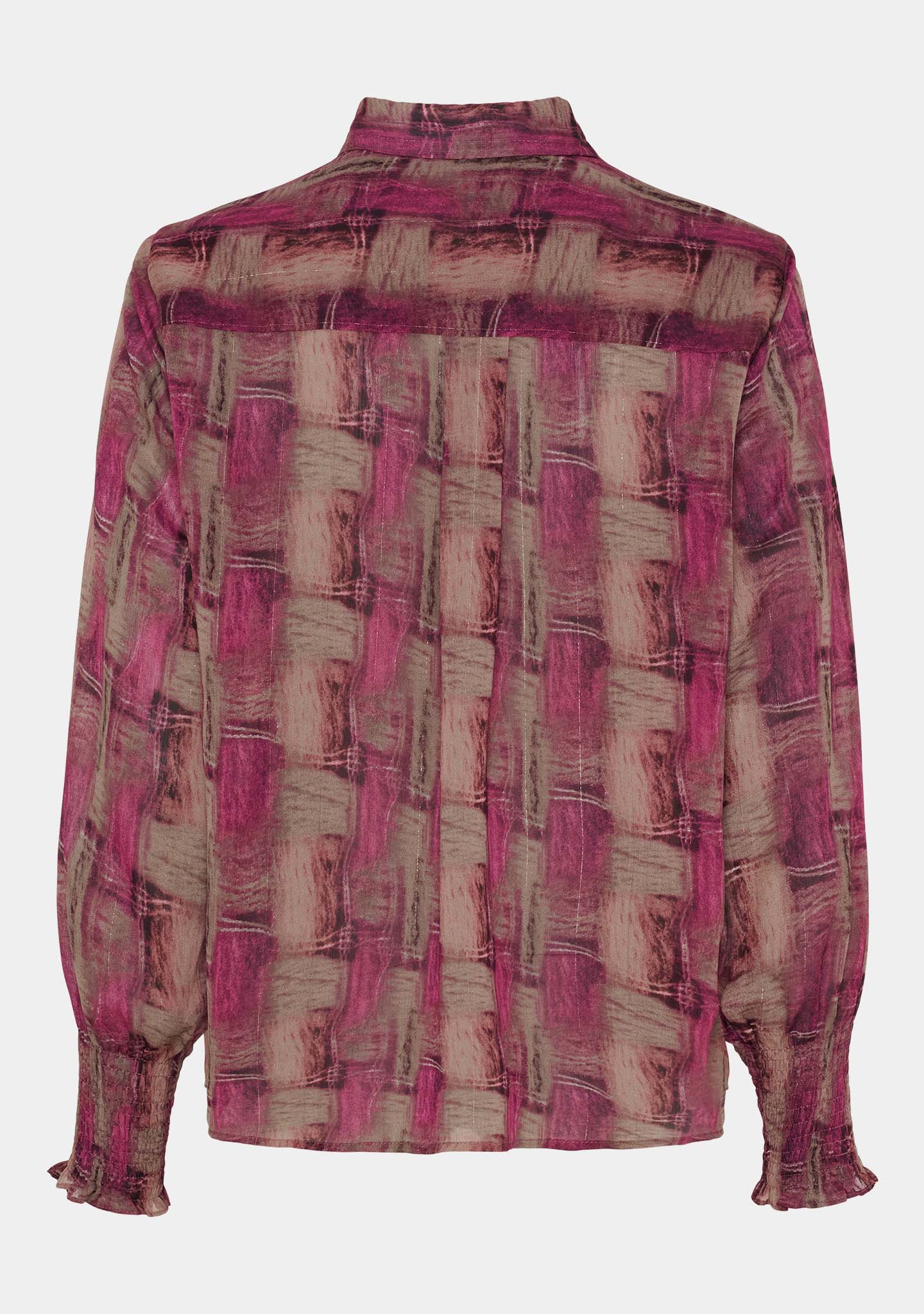 Vibse Shirt - Potato/Cerise Flow - Image 5